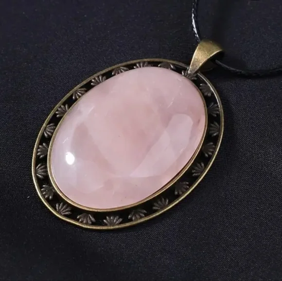 Rose Quartz Necklace-(E) - Picture 8 of 8